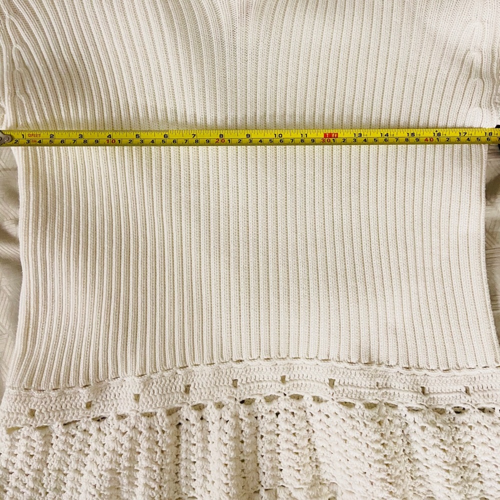 Sale🎊 NWT Derek Lam 10 Crosby Crochet Sweater M - Picture 7 of 8